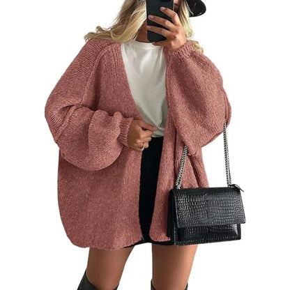 ZEHLIA Long Lantern Oversized Cardigan