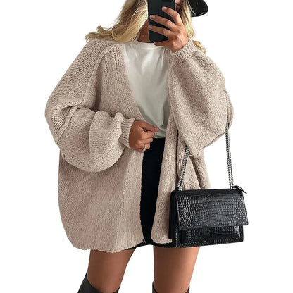 ZEHLIA Long Lantern Oversized Cardigan