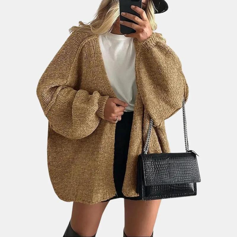 ZEHLIA Long Lantern Oversized Cardigan