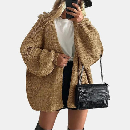ZEHLIA Long Lantern Oversized Cardigan